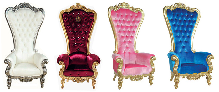 Quality guaranteed elegant high class king luxury royal queen wedding throne chair