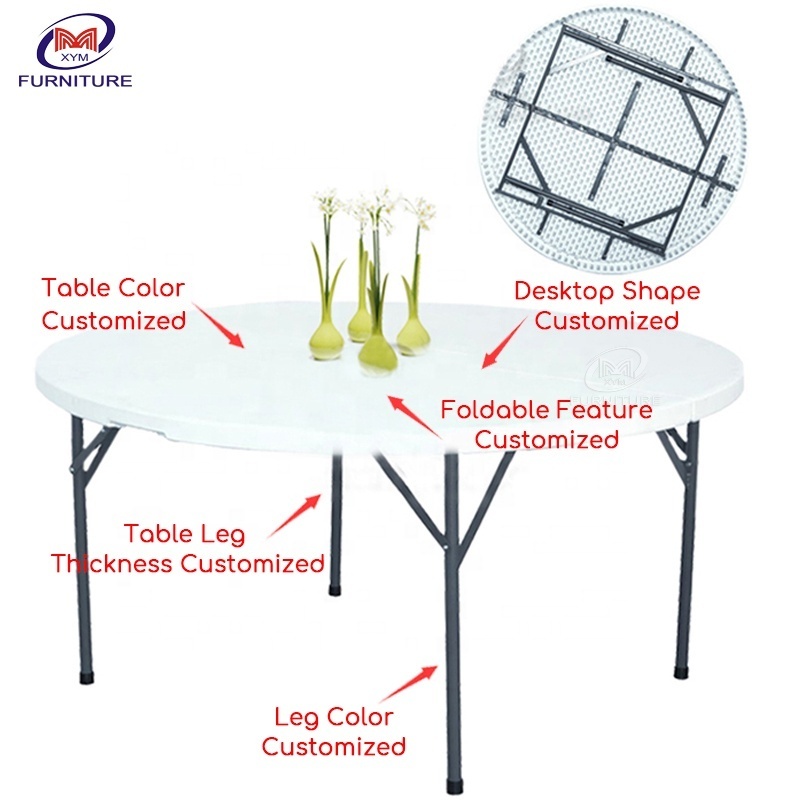 5ft Folding Round Plastic Table XYM-T24