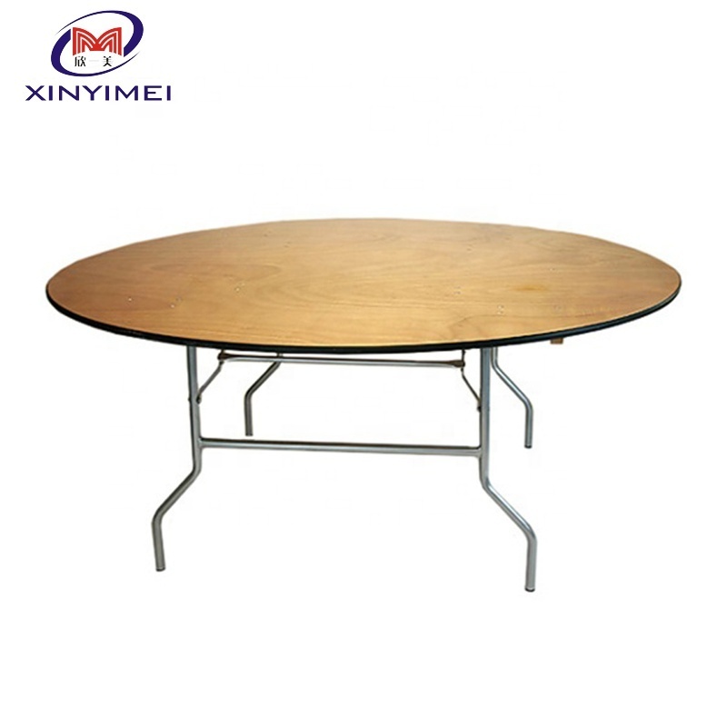 10 people  Wood Round Folding  Banquet Tables for banquet hall