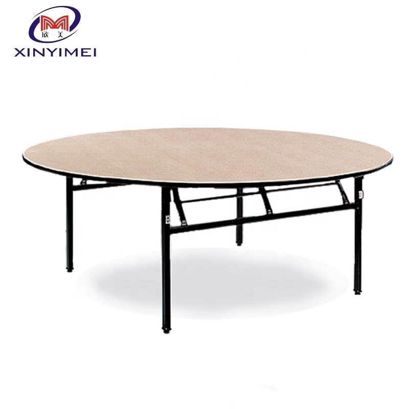 10 people  Wood Round Folding  Banquet Tables for banquet hall