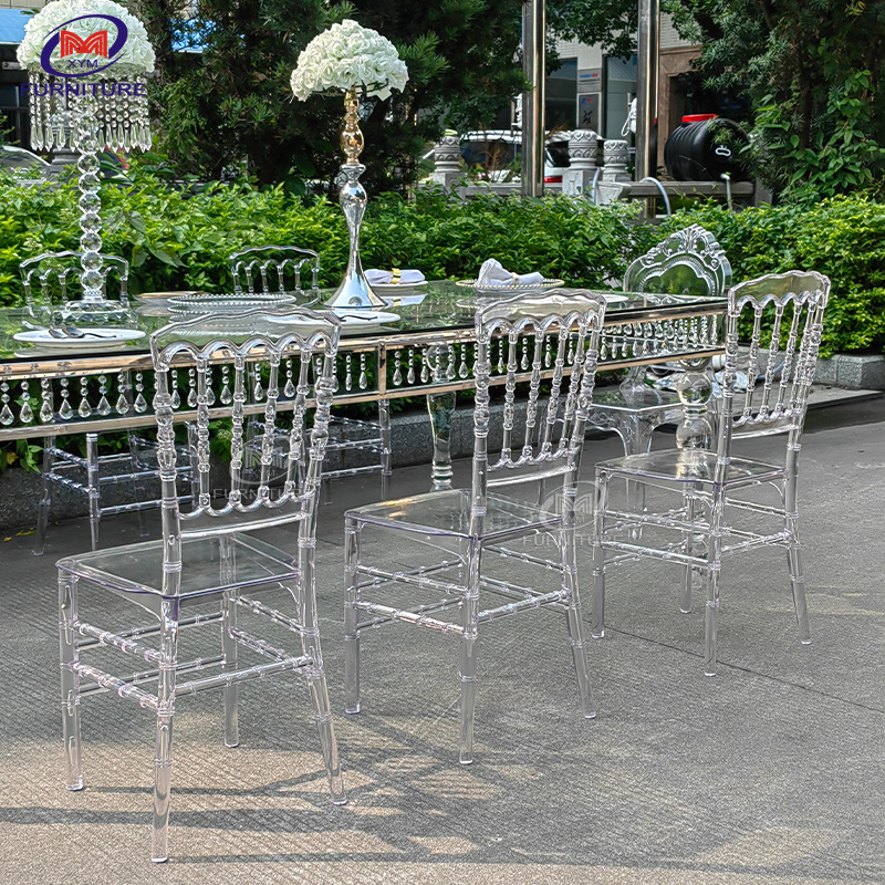 Event Supplies stainless steel frame Clear Ghost Solid Surface Table Tops Dining Acrylic Table