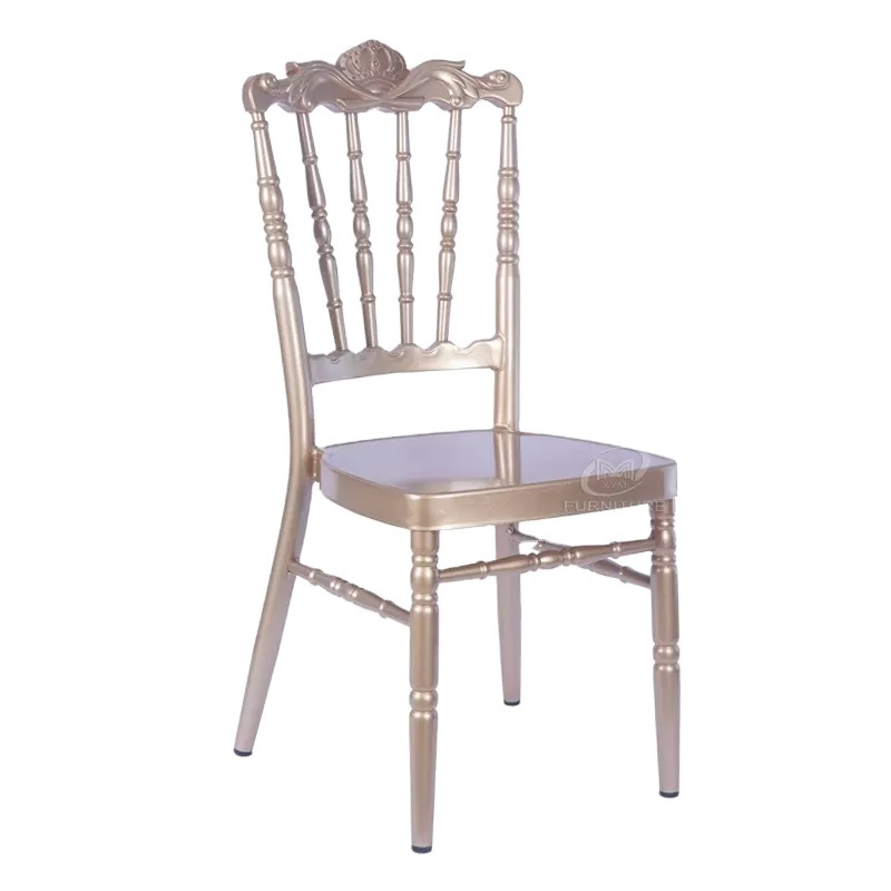 Professional factory industrial metal dining throne crown royal napoleon hotel chair