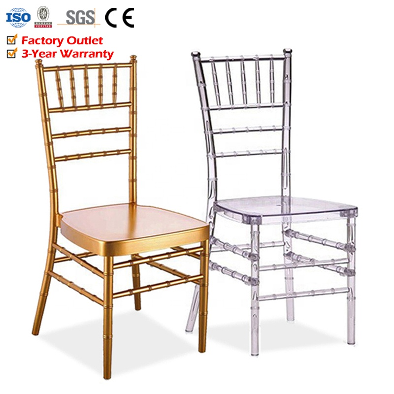 wholesale banquet hotel party events bamboo tiffany bulk silver gold metal transparent wedding chiavari chair