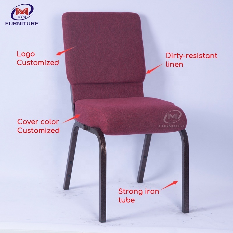 Cheap knock down design for rental padded church chairs church seat