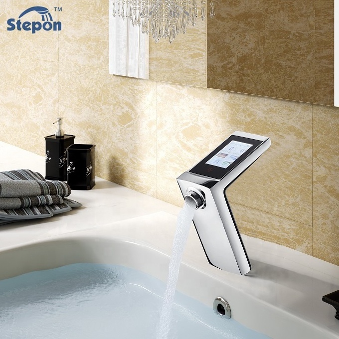 Stepon WiFi APP control bathroom smart thermostat electronic basin faucet smart faucet with motion sensor smart sink faucet