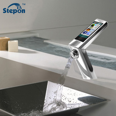 Stepon WiFi function APP control digital temperature control water faucet digital display basin faucet smart digital faucet