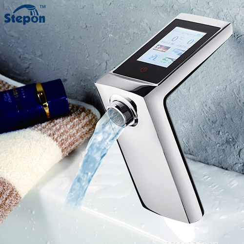 Stepon factory WiFi APP control smart temperature control water faucet basin faucet smart brass mixer taps smart sensor faucet