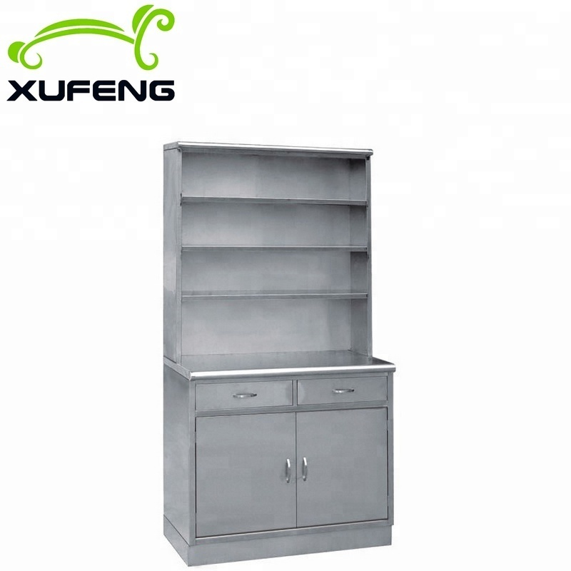 Stainless steel double side Hospital drug &medicine cabinet/ pharmacy cabinet