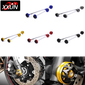 XXUN Motorcycle Front Rear Wheel Slider Axle Fork Frame Falling Protector Crash Pad for Suzuki GSXR GSX-R 600 750 2015-2021