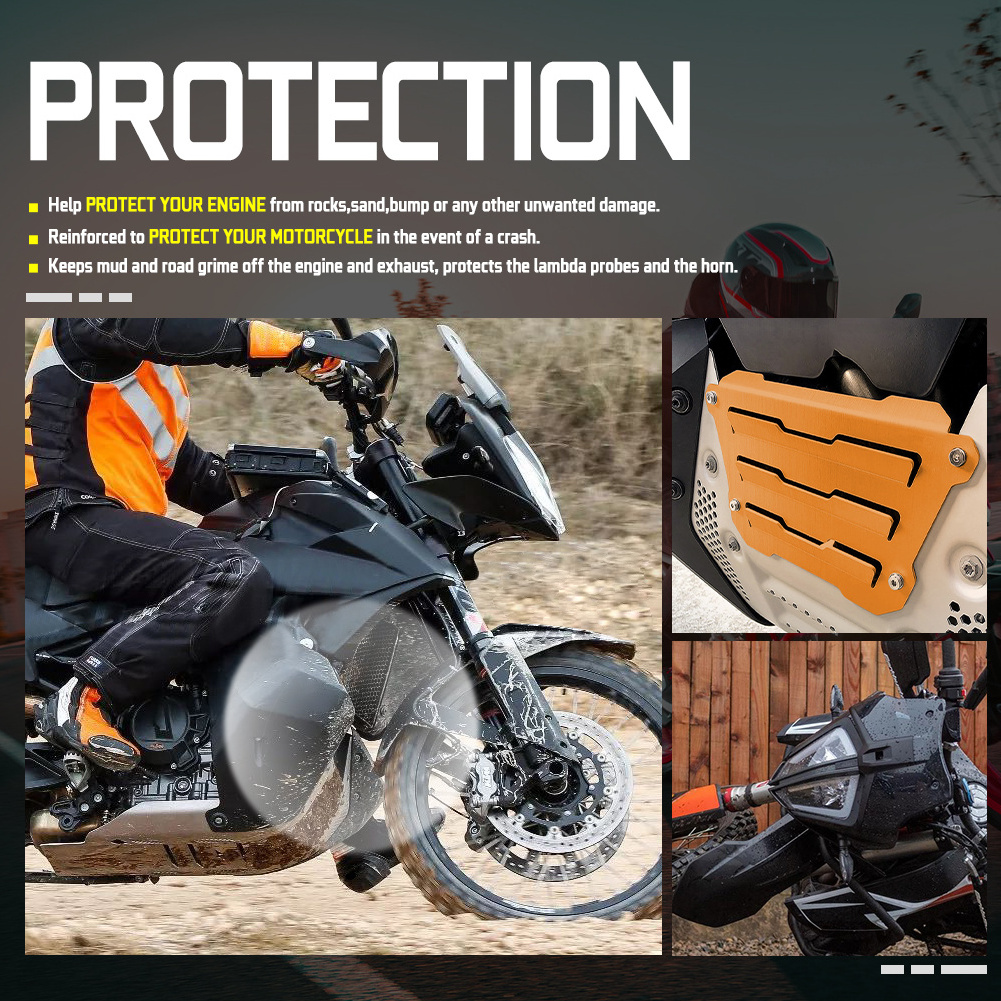 XXUN Motorcycle Accessories Engine Guard Bashplate Cover Protector Crap Flap for KTM 790 Adventure ADV R S Rally 2019 2020 2021