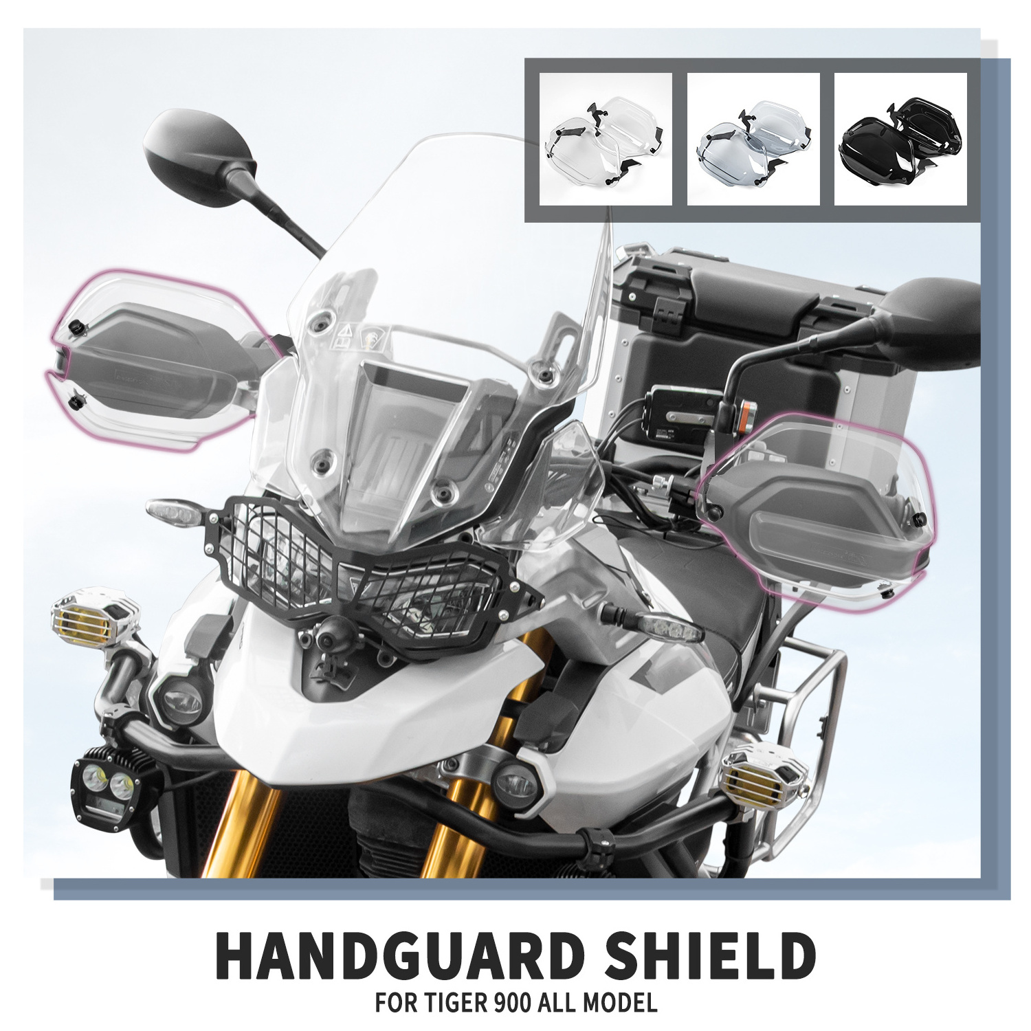 XXUN Motorcycle Accessories Handguard Hand Guard Extensions Hand Shield for Triumph Tiger 900 Rally GT Pro 2020 2021