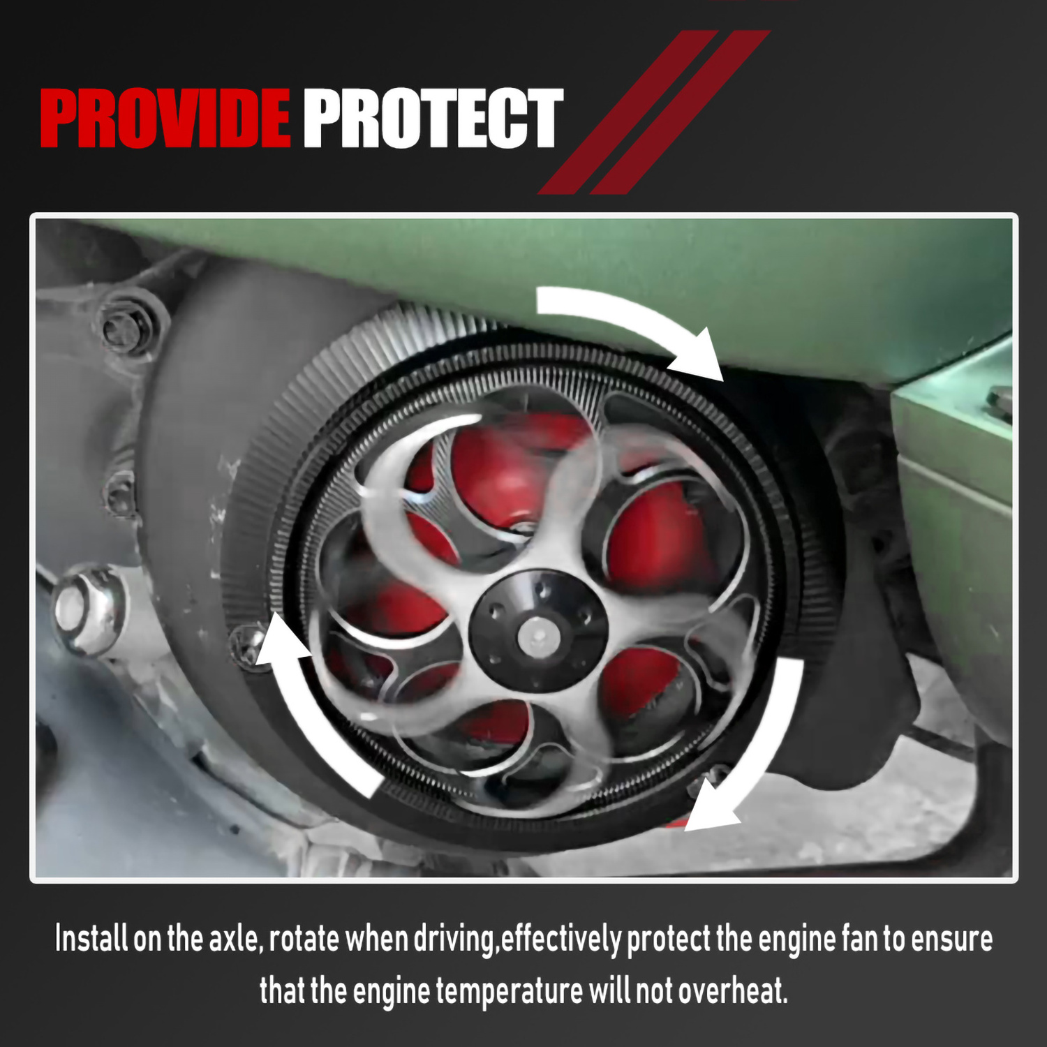 XXUN Motorcycle Accessories Engine Cover Protective Radiator Fan Protector for Piaggio Vespa Sprint Primavera 150 125 2013-2021