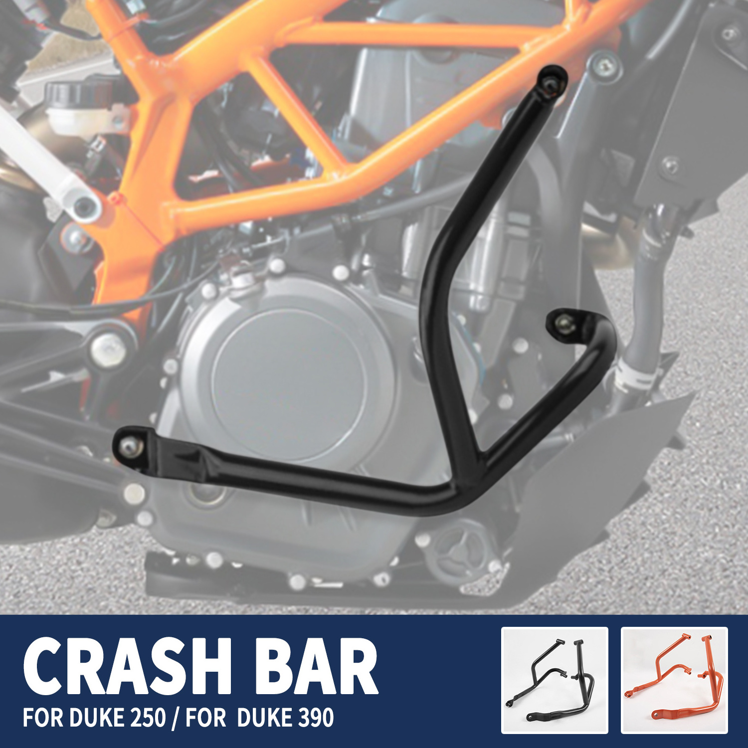 XXUN Motorcycle Crash Bar Engine Guard Frame Falling Protector Bumper for KTM DUKE250 DUKE390 DUKE 250 390 2017-2022