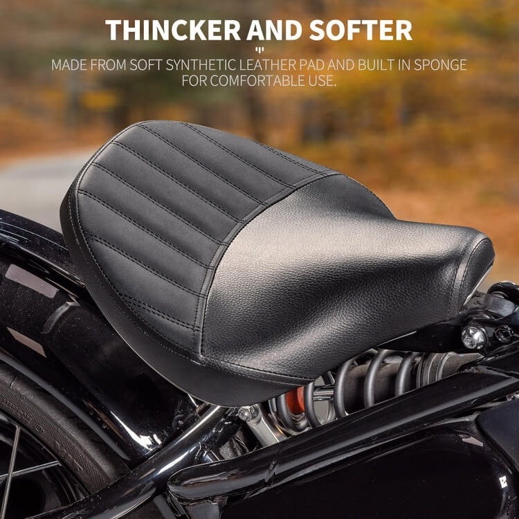 XXUN Motorcycle Front Driver Solo Seat Cover for Triumph Bobber 2017 2018 2019 2020 2021 2022 2023 Thicken Cushion Vintage Seat