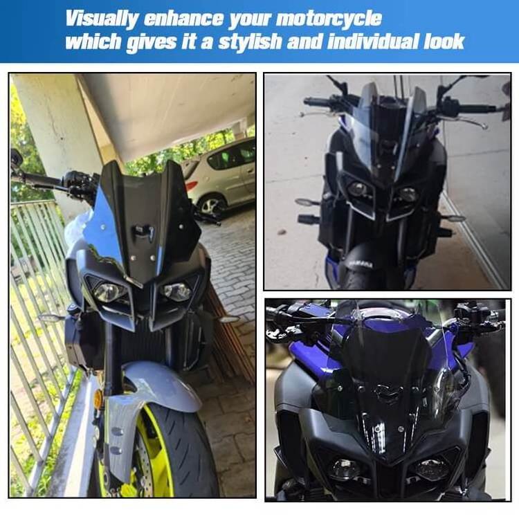 XXUN Motorcycle Front Fairing Racing Windscreen Windshield Viser Visor Wind Deflector fits for Yamaha MT-10 FZ-10 2016-2021