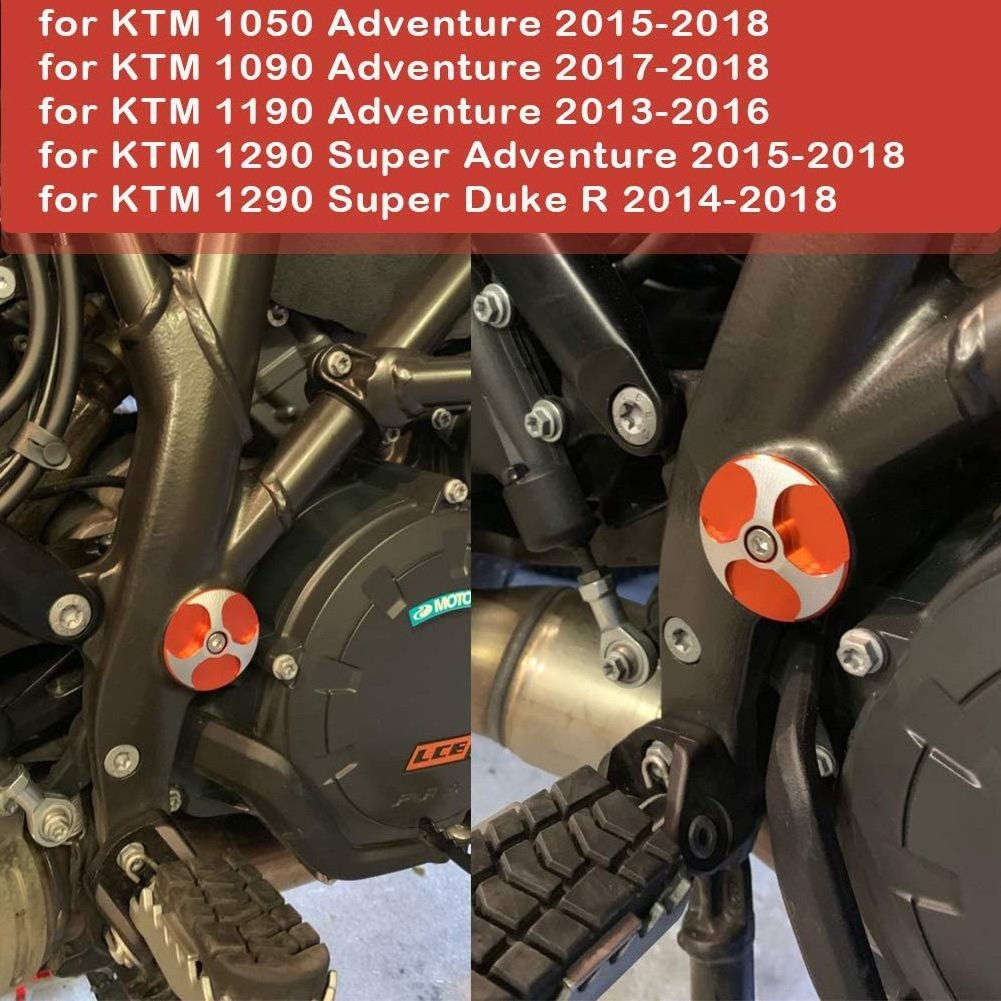 XXUN Motorcycle Frame Hole Plug Frame Insert Cover for KTM 1050 1090 1190 1290 Adventure ADV 1290 Super Duke R 2013-2018