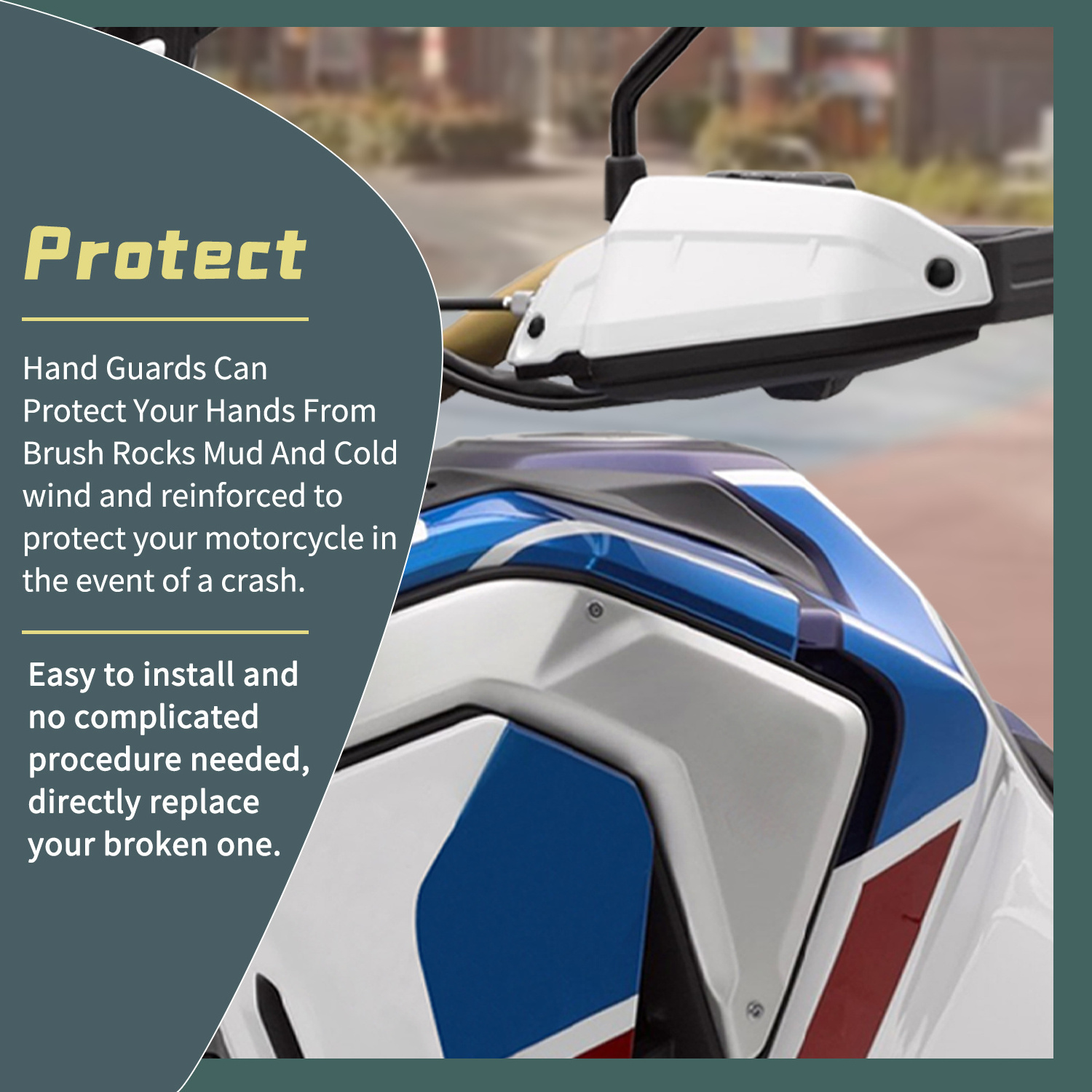 XXUN Motorcycle Parts Handguard Handlebar Hand Shield Protector for Honda CRF 1100L Africa Twin Adventure Sports 2020 2021