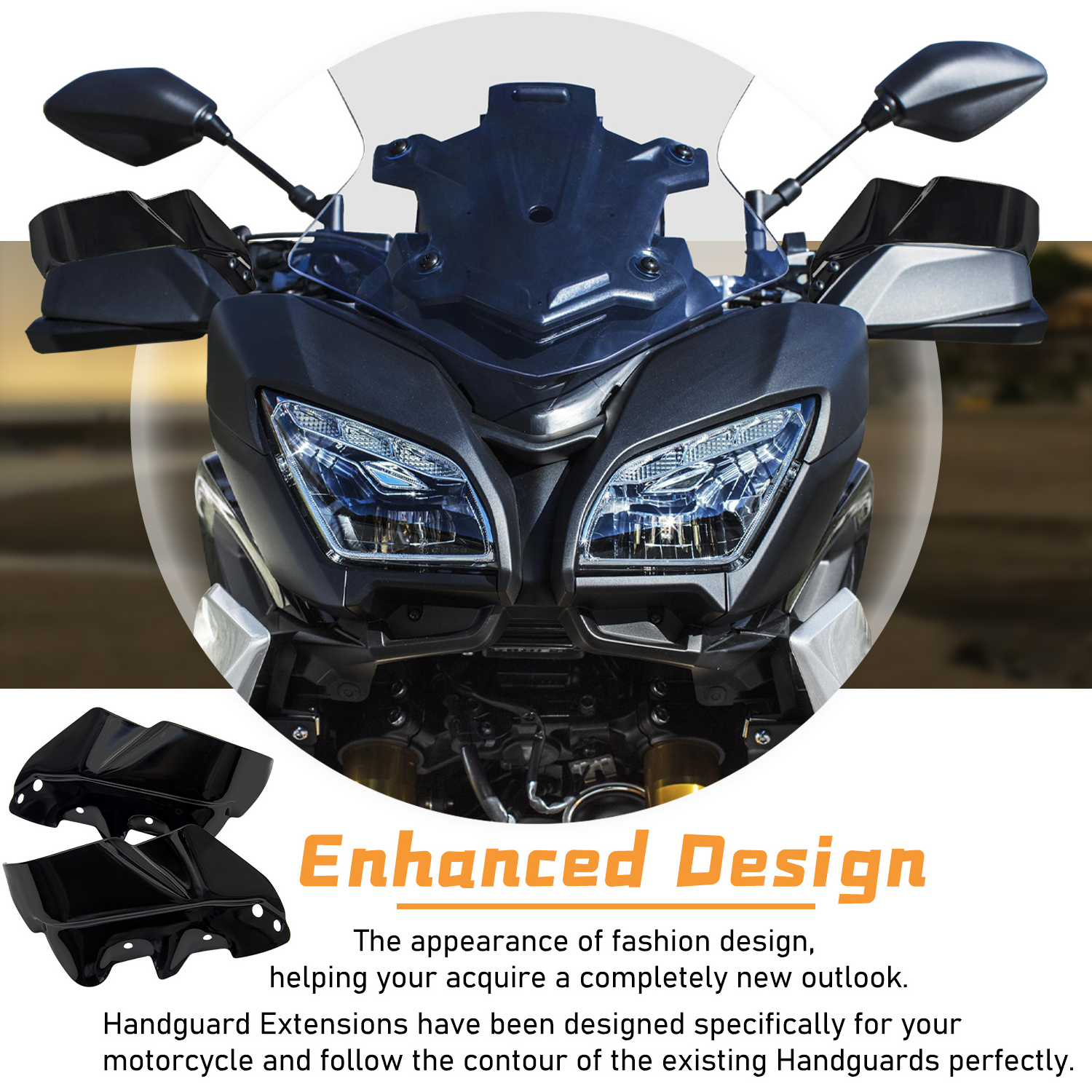 XXUN Motorcycle Accessories Handguard Extension Hand Shield for Yamaha Tracer 900 GT 2018 2019 2020 2021