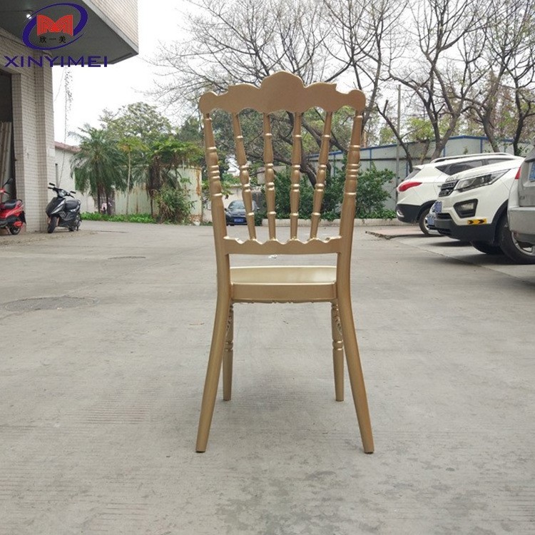 Wholesale Hotel Restaurant Vintage Metal Gulberg Chair Banquet Napoleon Dining Chair Aluminium Alloy Crown Bamboo Chairs