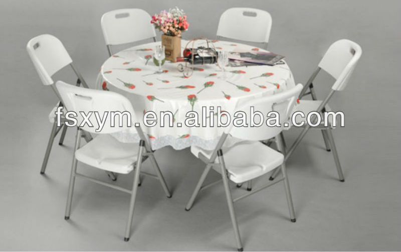 Hot sale dining used plastic folding round banquet wedding table