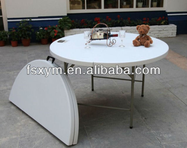 Hot sale dining used plastic folding round banquet wedding table