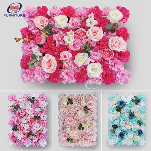 Arrangement rose decor floral artificial silk flower wall panel backdrop artificial flower for wall decoration