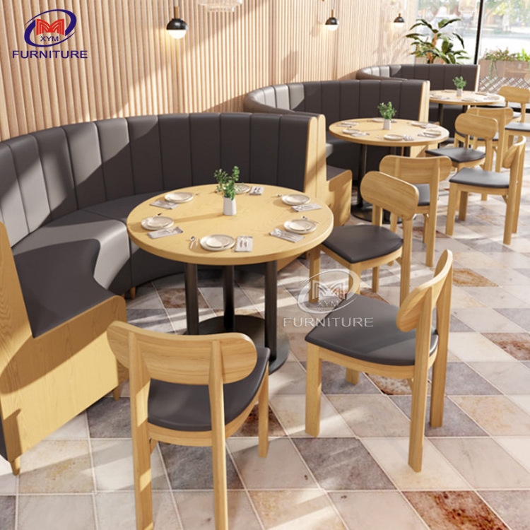 Wholesale coffee shop booth curve nightclub half circle wood restaurant booths design booth seating