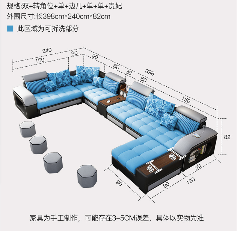 Factory direct high quality fancy sectional genuine leather  home lazy boy sofa set designs living room furniture