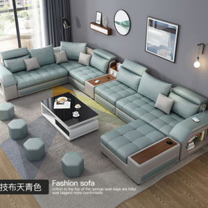 Factory direct high quality fancy sectional genuine leather  home lazy boy sofa set designs living room furniture