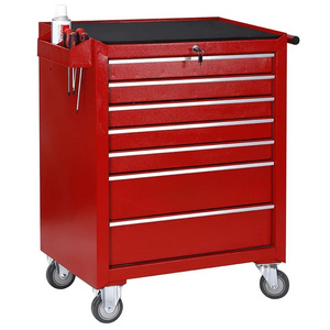 7-Drawer Plastic Top Rolling Tool Cabinet Workshop Garage Toolbox With Wheels