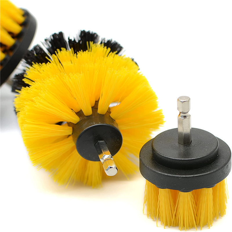 3 Piece Drillbrush Drill Clean Brush Kit Power Scrubber Drill Brush Set Soft Bristle Detailing Brush Set for Auto Car