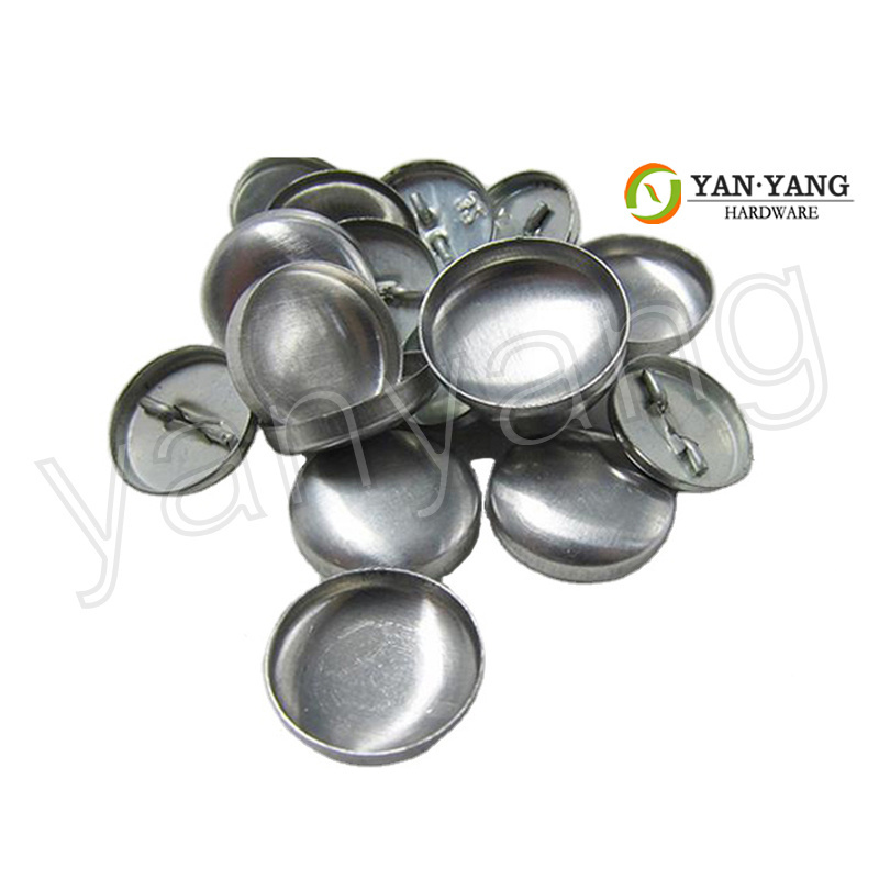 Yanyang factory supply best quality aluminum bed buttons No.36 self covered metal silver sofa button for furniture