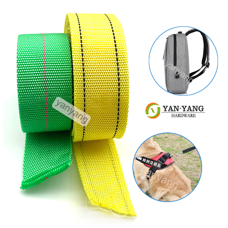 Yanyang customized 600D plain twill polypropylene furniture webbing strap 5cm woven PP webbing belt for luggage bags