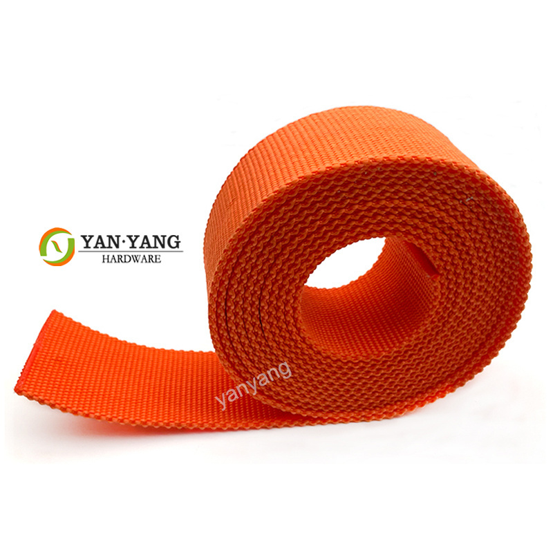 Yanyang customized 600D plain twill polypropylene furniture webbing strap 5cm woven PP webbing belt for luggage bags