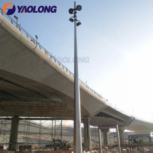 New Design Stadium Airport Stainless Steel High Mast Light Pole 20m 25m 30m