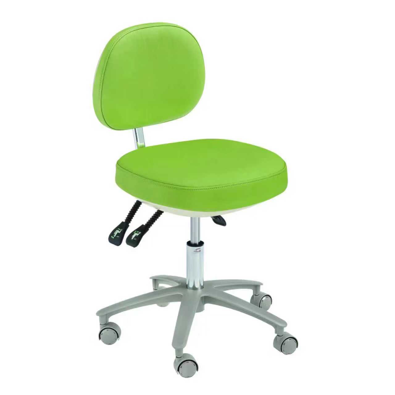 Dental Saddle Doctor Seat Chair Deluxe Dentist Stool With Armrest Pu Leather