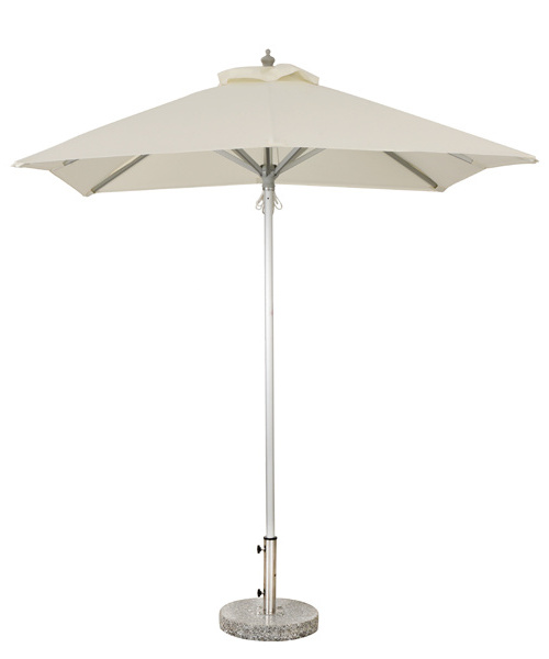 Premium Beach Outdoor Umbrella Aluminium Patio White Canvas with Base Included Umbrellas