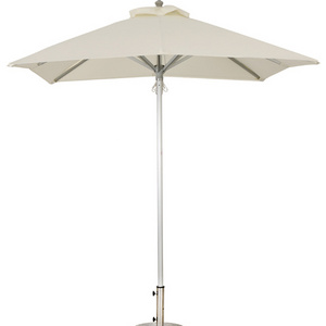 Premium Beach Outdoor Umbrella Aluminium Patio White Canvas with Base Included Umbrellas