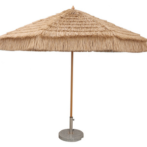 Factory direct sales of thatched beach umbrellas, furniture, sunshade umbrellas, plastic thatched synthetic courtyard umbrellas