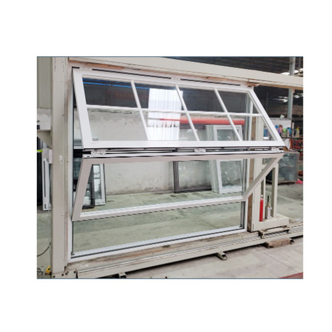 Storefront Vertical Push up white aluminum tempered glass Vertical Fold Up Windows