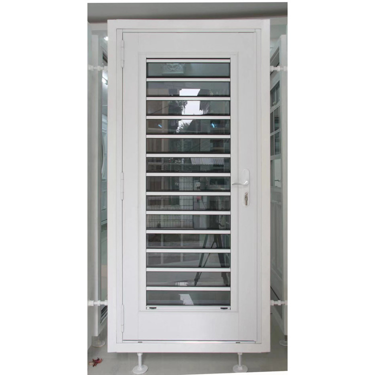 tinted grey color tempered glass jalousie window louvre windows with aluminum frame and glass slates