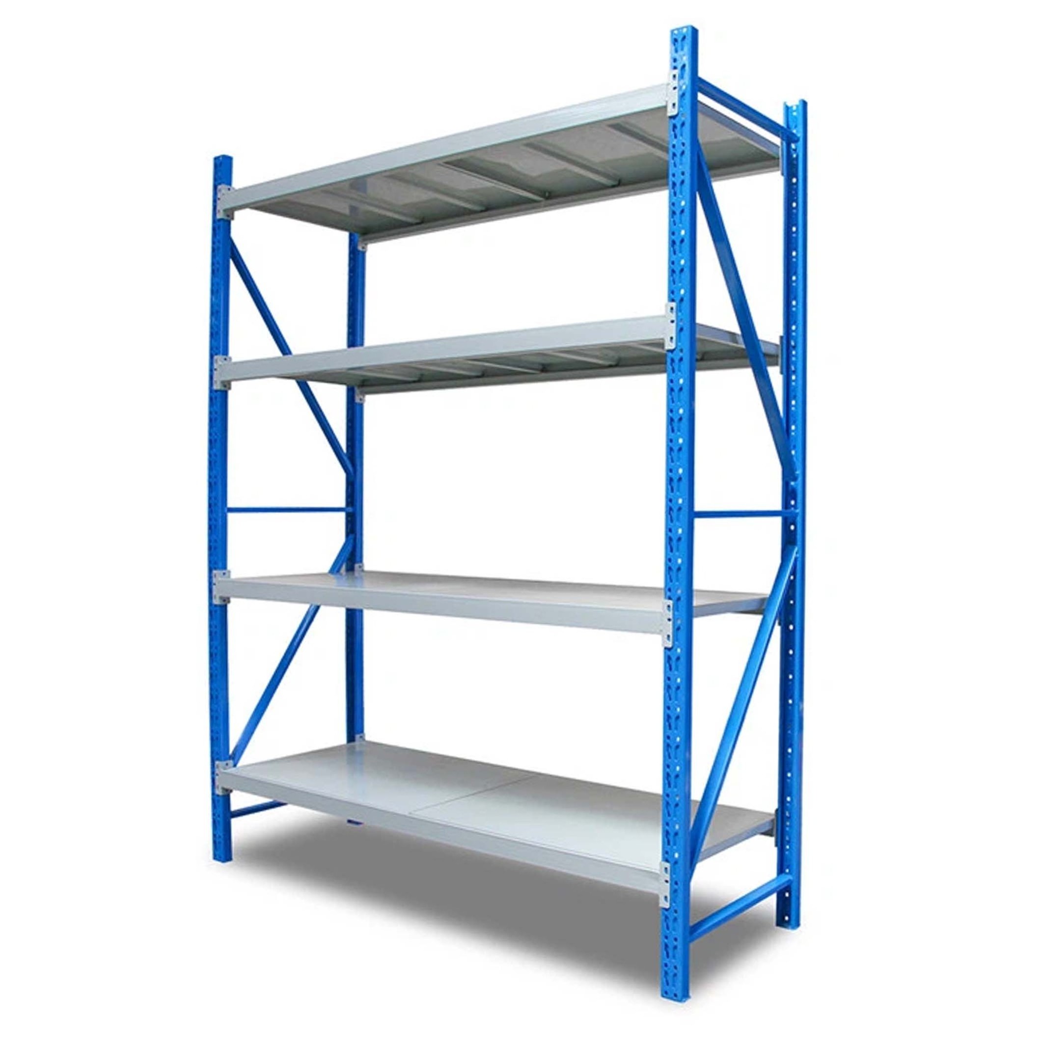 Light Duty Warehouse Racks Boltless 4 Tier Garage Shelves Adjustable Unit Metal Racking System Steel Storage Shelf Rack