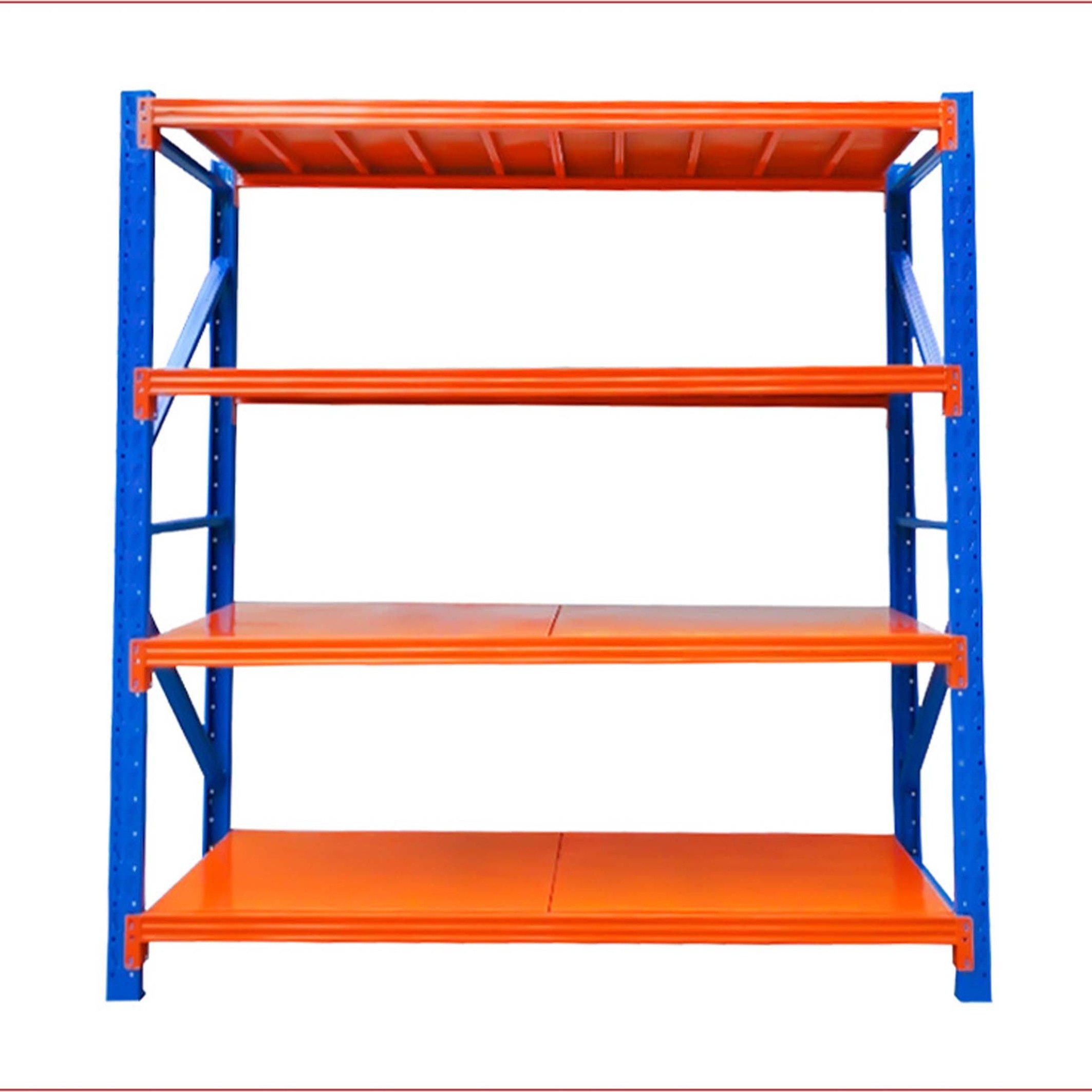 Light Duty Warehouse Racks Boltless 4 Tier Garage Shelves Adjustable Unit Metal Racking System Steel Storage Shelf Rack