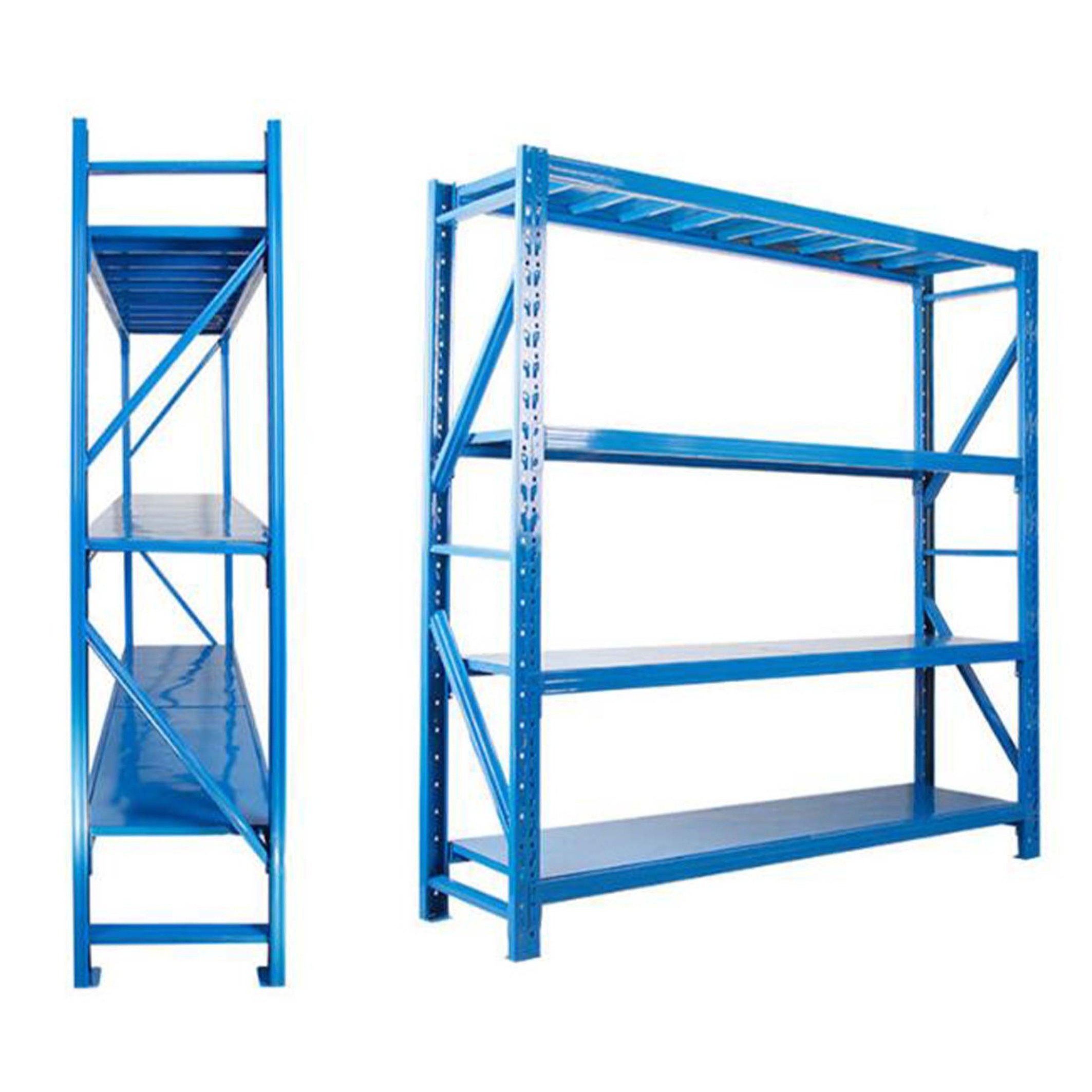 Light Duty Warehouse Racks Boltless 4 Tier Garage Shelves Adjustable Unit Metal Racking System Steel Storage Shelf Rack