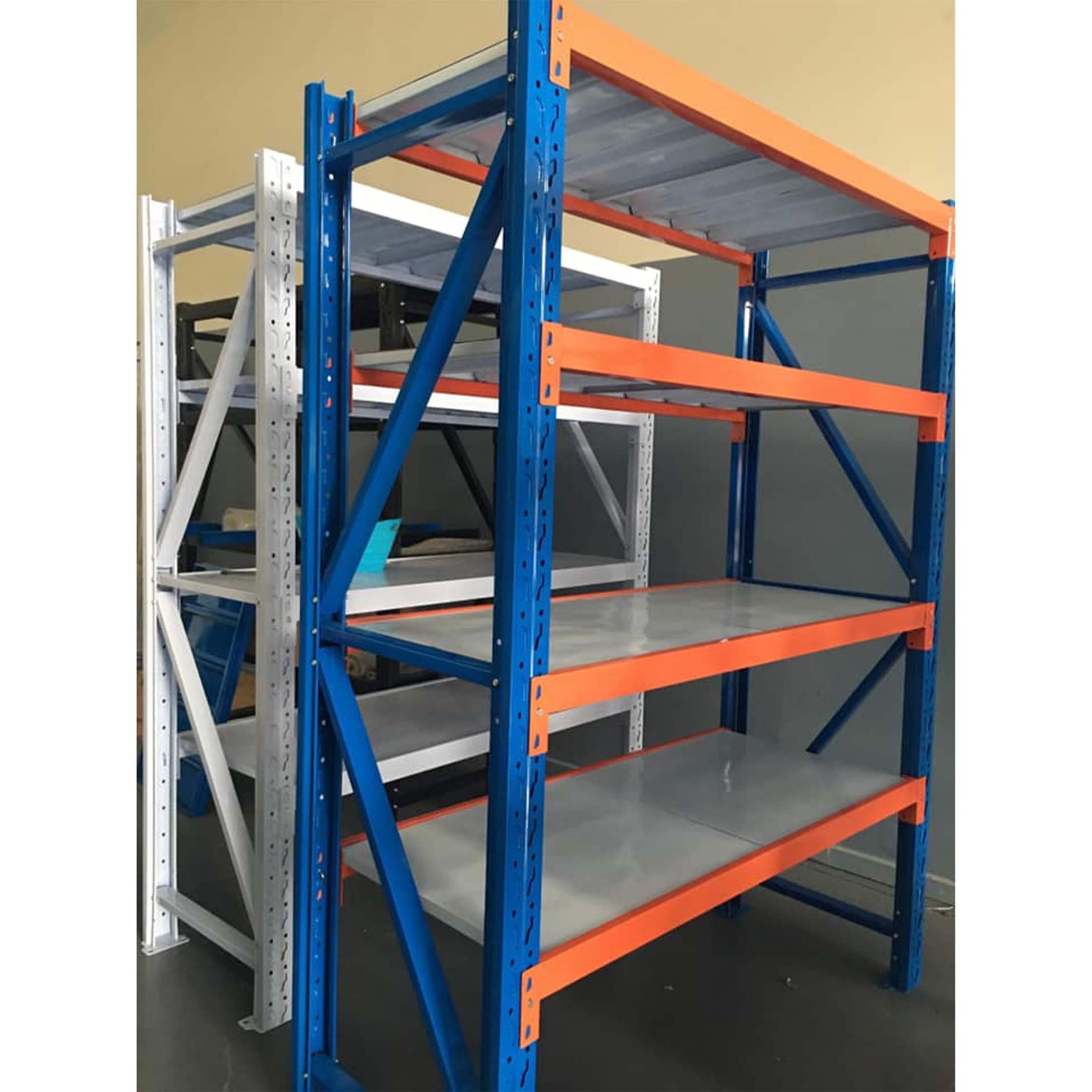 4-Shelf Shelving Steel Light Duty Industrial Warehouse Storage Racks Garage Shelves System Boltless Warehouse Rack