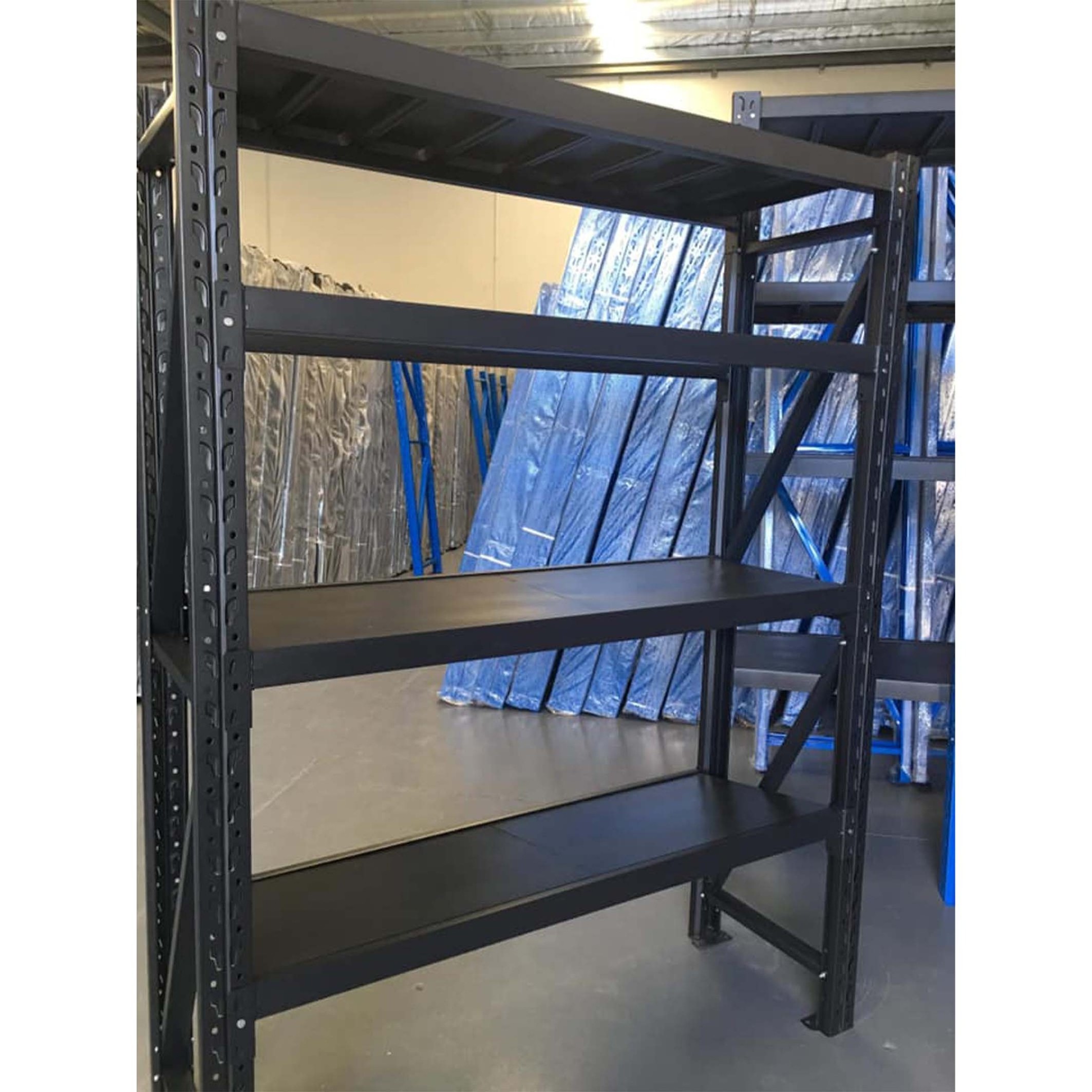 Customized Industrial Rack Heavy Duty System Steel 4 Tier Warehouse Storage Shelf Shelved Racking Metal Storage Rack Shelving