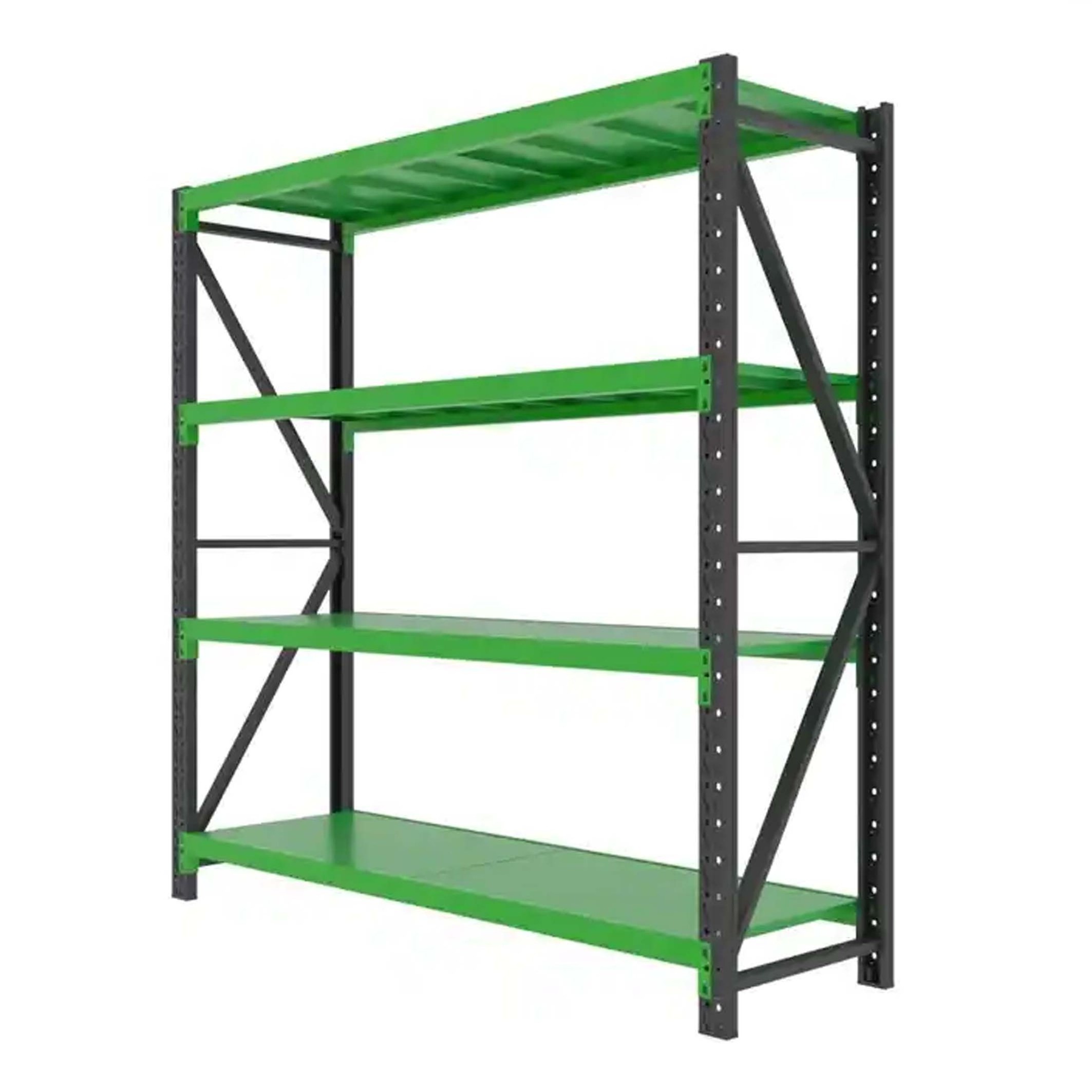 Adjustable Boltless Lightweight Steel Shelving 4-Shelf Industrial Metal Heavy-Duty Pallet Rack Customizable Storage Shelves