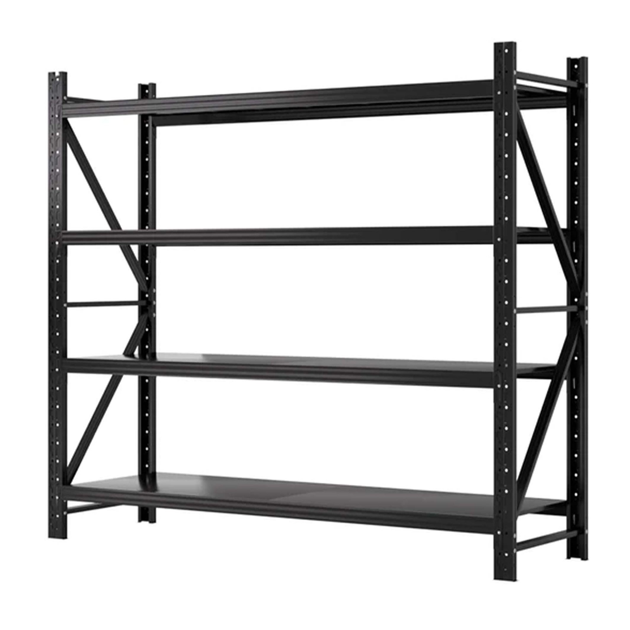 Customized Industrial Rack Heavy Duty System Steel 4 Tier Warehouse Storage Shelf Shelved Racking Metal Storage Rack Shelving