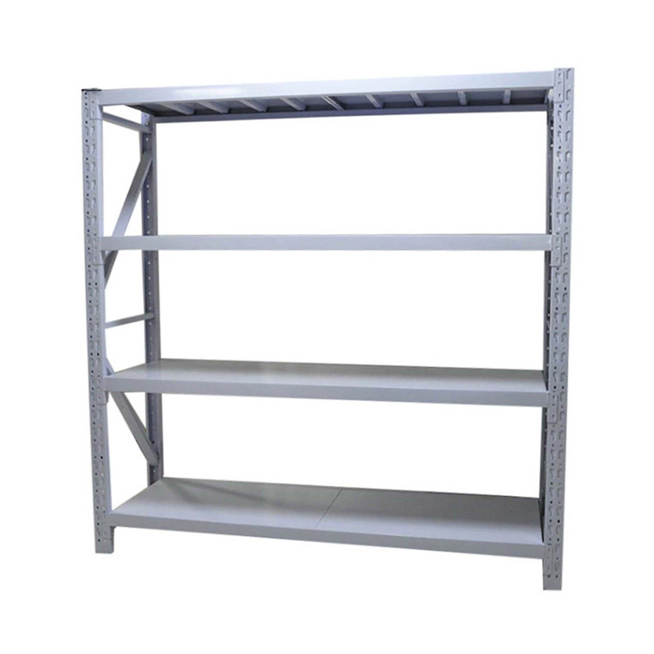 Adjustable Boltless Lightweight Steel Shelving 4-Shelf Industrial Metal Heavy-Duty Pallet Rack Customizable Storage Shelves