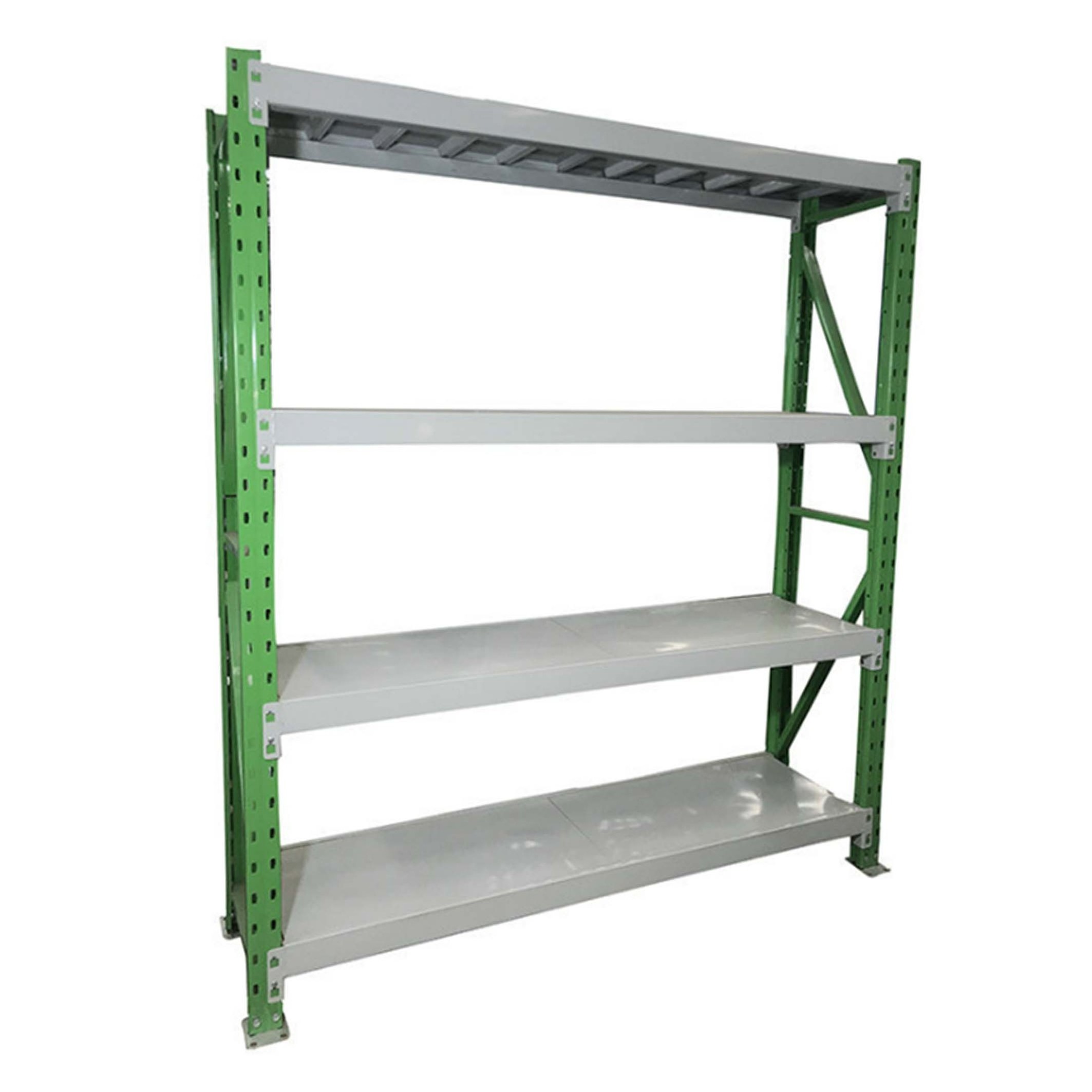 Adjustable Boltless Lightweight Steel Shelving 4-Shelf Industrial Metal Heavy-Duty Pallet Rack Customizable Storage Shelves